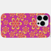 Coques Case-Mate iPhone Motif de fleurs Super magenta violet (Verso (horizontal))