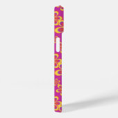 Coques Case-Mate iPhone Motif de fleurs Super magenta violet (Verso / Droite)