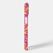 Coques Case-Mate iPhone Motif de fleurs Super magenta violet (Verso / Droite)