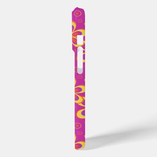 Coques Case-Mate iPhone Motif de fleurs Super magenta violet (Verso / Gauche)