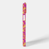 Coques Case-Mate iPhone Motif de fleurs Super magenta violet (Verso / Droite)