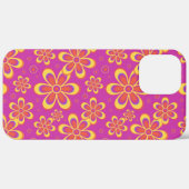Coques Case-Mate iPhone Motif de fleurs Super magenta violet (Verso / Droite)