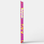 Coques Case-Mate iPhone Motif de fleurs Super magenta violet (Verso / Gauche)