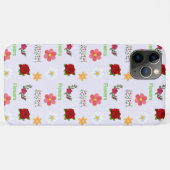Coques Case-Mate iPhone Motif de fleurs sur gris (Dos (Horizontal))