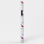 Coques Case-Mate iPhone Motif de fleurs sur gris (Dos/Droite)