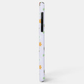 Coques Case-Mate iPhone Motif de fleurs sur gris (Dos/Gauche)