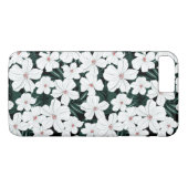 Coques Case-Mate iPhone Motif de fleurs tropical blanc (Dos (Horizontal))
