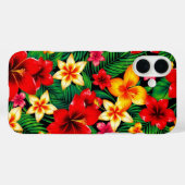 Coques Case-Mate iPhone Motif de fleurs tropicales (Verso (horizontal))