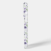 Coques Case-Mate iPhone Motif de fleurs vert pourpre (Verso / Gauche)