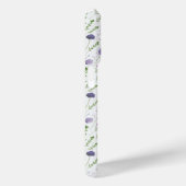 Coques Case-Mate iPhone Motif de fleurs vert pourpre (Verso / Droite)