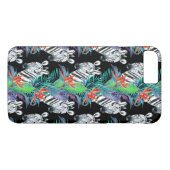 Coques Case-Mate iPhone Motif De Fleurs Zébrées Et Exotiques (Dos (Horizontal))