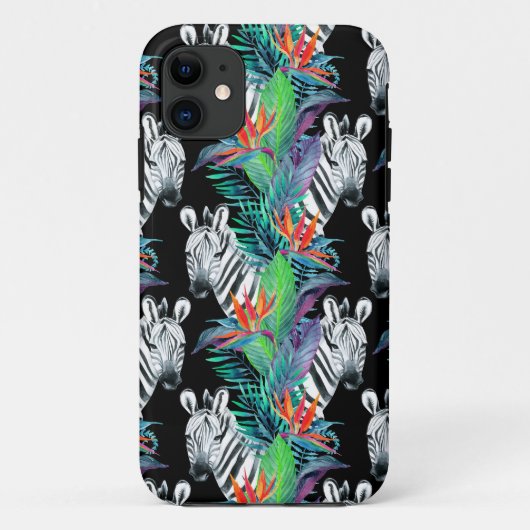Coques Case-Mate iPhone Motif De Fleurs Zébrées Et Exotiques (Dos)