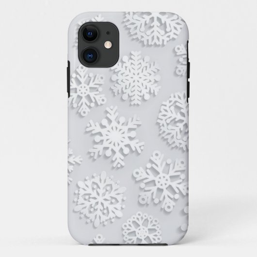 Coques Case-Mate iPhone Motif de flocon de neige (Dos)