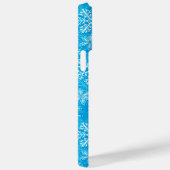 Coques Case-Mate iPhone Motif de flocons blancs (Verso / Droite)