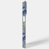 Coques Case-Mate iPhone Motif de fluides bleu tanzanite (Verso / Droite)