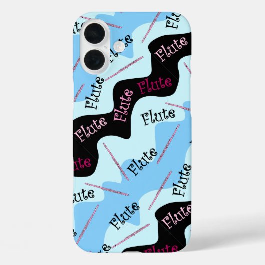 Coques Case-Mate iPhone Motif de flute rose (Verso)