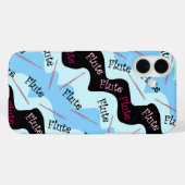 Coques Case-Mate iPhone Motif de flute rose (Verso (horizontal))