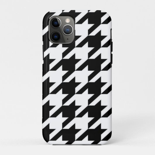 Coques Case-Mate iPhone motif de fond blanc et noir géométrique chic (Dos)
