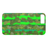 Coques Case-Mate iPhone Motif de fond rayé de feuilles vertes (Dos (Horizontal))