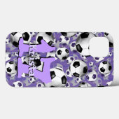 Coques Case-Mate iPhone Motif de football féminin (Verso (horizontal))