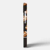 Coques Case-Mate iPhone Motif de football noir Monogram (Verso / Gauche)