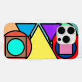 Coques Case-Mate iPhone Motif de formes géométriques funky (Verso (horizontal))