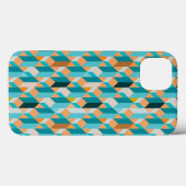 Coques Case-Mate iPhone Motif De Formes Turquoises Et Oranges (Verso (horizontal))