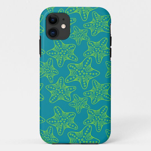 Coques Case-Mate iPhone Motif de foule d'étoiles de mer (Dos)
