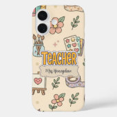 Coques Case-Mate iPhone Motif de fournitures scolaires pour enseignant pas (Verso)