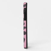 Coques Case-Mate iPhone Motif de fourrure de léopard rose (Dos/Gauche)