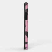Coques Case-Mate iPhone Motif de fourrure de léopard rose (Dos/Droite)