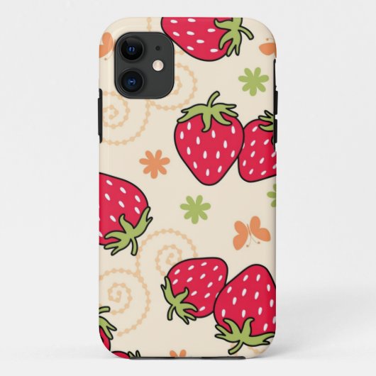 Coques Case-Mate iPhone Motif de fraises (Dos)