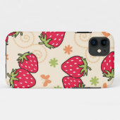Coques Case-Mate iPhone Motif de fraises (Dos (Horizontal))