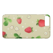 Coques Case-Mate iPhone Motif de fraises d'aquarelle (Dos (Horizontal))