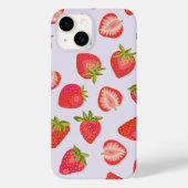 Coques Case-Mate iPhone Motif de fraises d'été (Verso)