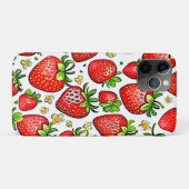 Coques Case-Mate iPhone Motif de fraises rouges juteuses (Dos (Horizontal))