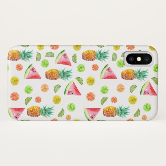 Coques Case-Mate iPhone Motif de fruit glacé d'aquarelle (Dos (Horizontal))