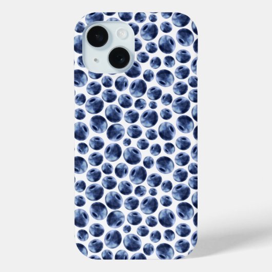Coques Case-Mate iPhone Motif de fruits à bleuets à main (Verso)