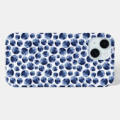 Coques Case-Mate iPhone Motif de fruits à bleuets à main (Verso (horizontal))