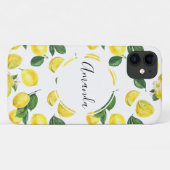 Coques Case-Mate iPhone Motif de fruits aux citrons jaunes (Dos (Horizontal))
