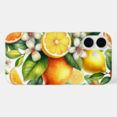 Coques Case-Mate iPhone Motif de fruits d'agrumes à l'aquarelle (Verso (horizontal))