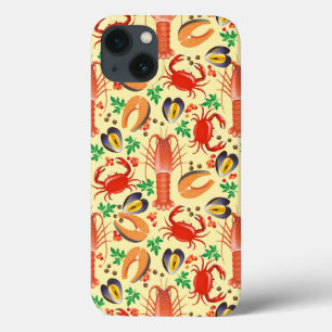 Etui iPhone 13 Motif de fruits de mer