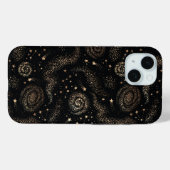 Coques Case-Mate iPhone Motif de galaxie Gold Star Constellation (Verso (horizontal))