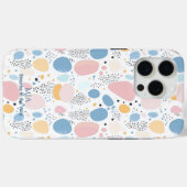 Coques Case-Mate iPhone Motif de galets pastel abstrait doux (Verso (horizontal))