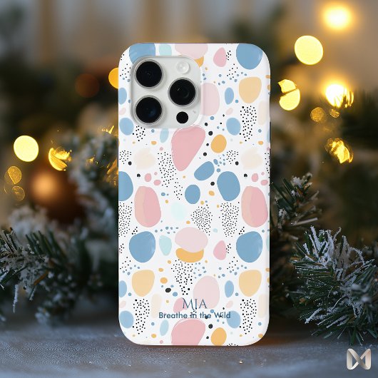 Coques Case-Mate iPhone Motif de galets pastel abstrait doux