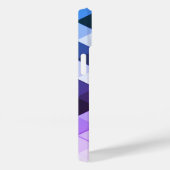 Coques Case-Mate iPhone Motif de géométrie triangle bleu violet (Verso / Droite)