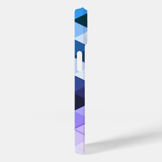 Coques Case-Mate iPhone Motif de géométrie triangle bleu violet (Verso / Droite)