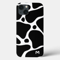Motif de girafe abstraite noir et blanc