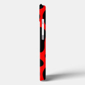 Coques Case-Mate iPhone Motif de girafe abstraite rouge et noire (Verso / Gauche)