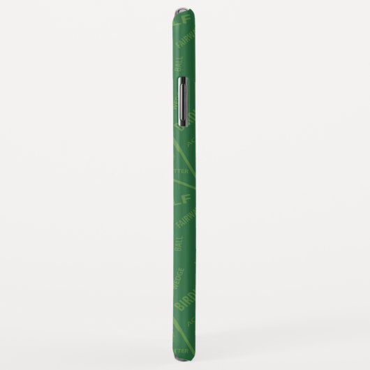 Coques Case-Mate iPhone Motif de Golfeur subtil monogramme (Dos/Droite)